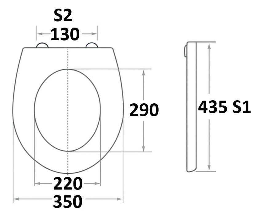 Duroplast toilet seat Soft Close 435x350mm white Libra BTW1040 Bormann 025788